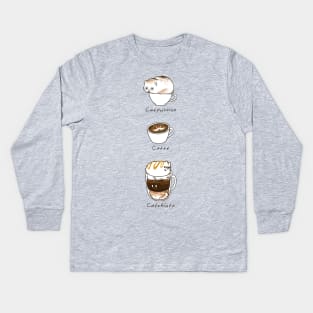 Coffee Right Meow Kids Long Sleeve T-Shirt